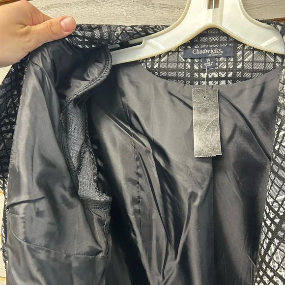 Chadwicks Black and White Plaid Blazer - Picture 6 of 8